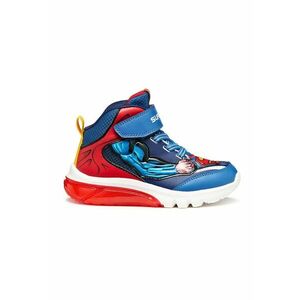 Pantofi sport cu LED-uri si imprimeu Superman - Rosu/Albastru royal imagine