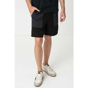Pantaloni din bumbac cu buzunare supradimensionate - Negru imagine
