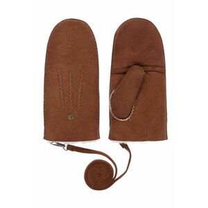 Manusi din piele cu captuseala din lana Tawny - Maro scortisoara imagine