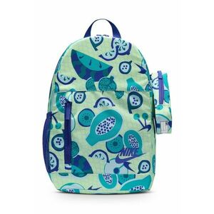 Rucsac cu penar detasabil si model - Verde/Albastru imagine