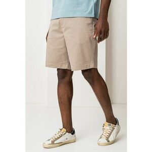 Pantaloni scurti uni din amestec de bumbac - Maro nisip imagine