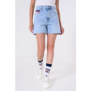 Pantaloni scurti mom-fit de denim - Albastru deschis imagine