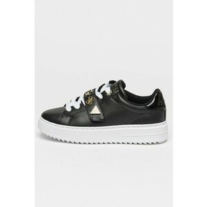 Pantofi sport de piele ecologica cu detalii logo metalice - Auriu/Negru imagine