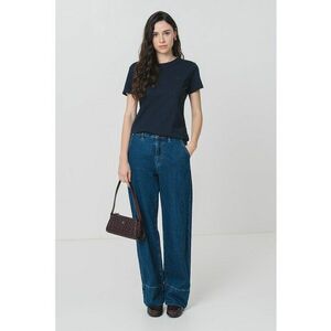 Tricou regular fit de bumbac Esogo - Albastru inchis/Bleumarin imagine