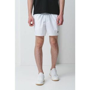 Pantaloni scurti uni cu buzunare oblice - Alb imagine