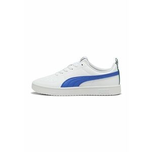 Pantofi sport Rickie low-cut din piele ecologica cu perforatii - Alb/Verde englez/Albastru indigo imagine