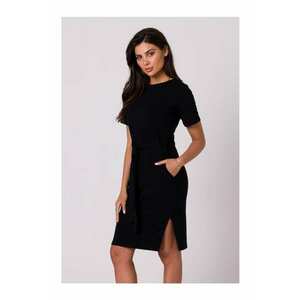 Rochie din bumbac cu brau - imagine
