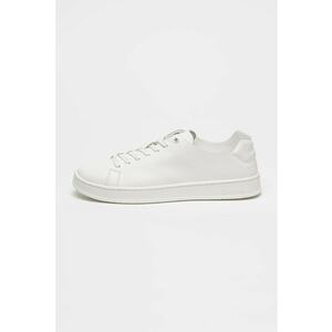Pantofi sport de piele cu logo discret - Alb imagine