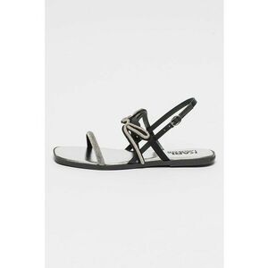 Sandale slingback cu strasuri - Negru/Argintiu imagine