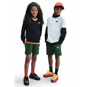 Pantaloni scurti cu talie inalta si snur Club - Verde sparanghel imagine