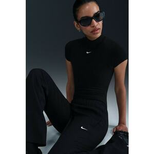 Pantaloni cu croiala ampla si logo - Negru imagine
