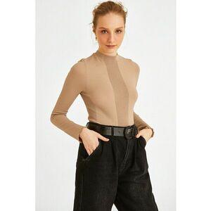 Bluza cu detalii texturate Padturyak - Maro nisip imagine