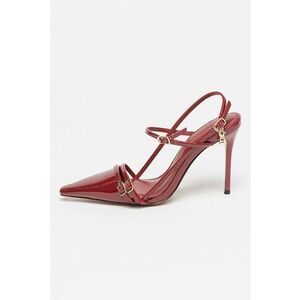 Pantofi stiletto cu aspect lacuit Deagan - Visiniu imagine
