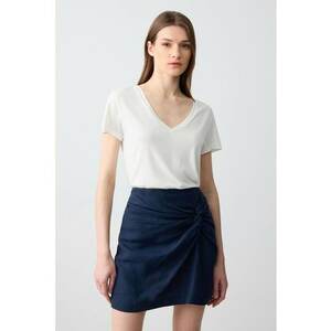 Fusta mini cu detaliu innodat - Bleumarin imagine