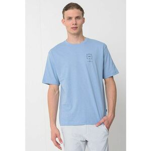 Tricou lejer de bumbac cu logo - Albastru pastel imagine