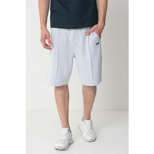 Pantaloni scurti din amestec de bumbac cu buzunare laterale - Gri deschis melange imagine