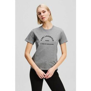 Tricou din bumbac organic cu imprimeu - Gri melange imagine