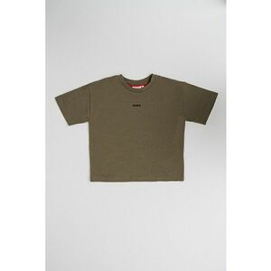 Tricou cu logo discret - Verde sparanghel imagine