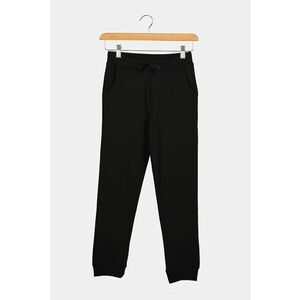 Pantaloni de trening de bumbac talie ajustabila - Negru imagine