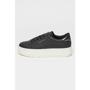 Pantofi sport flatform de piele ecologica Chiara - Negru imagine