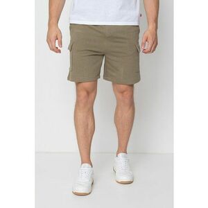 Pantaloni scurti din amestec de bumbac cu buzunare cu clapa - Verde sparanghel imagine