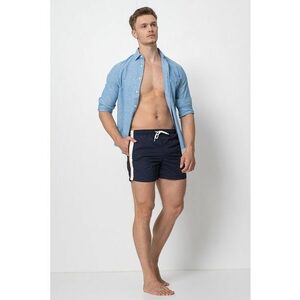 Pantaloni scurti de baie cu snur - Alb/Bleumarin imagine