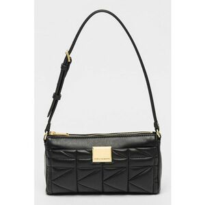 Geanta de piele cu bareta ajustabila de umar - Negru imagine