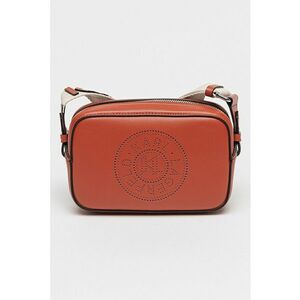 Geanta crossbody de piele cu logo - Caramiziu imagine
