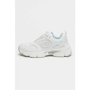 Pantofi sport cu insertii de plasa - Alb/Argintiu imagine