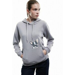Hanorac regular fit cu imprimeu grafic - Maro taupe deschis imagine