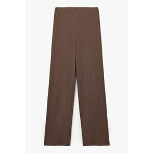 Pantaloni drepti texturati - Maro imagine