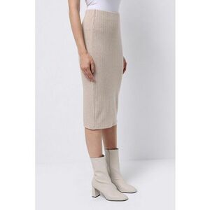 Fusta creion cu slit pe spate - Bej imagine