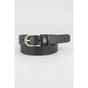 Curea de piele cu detaliu logo Essential - Negru imagine