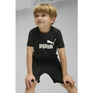 Tricou cu imprimeu logo si decolteu la baza gatului - Negru/Alb murdar imagine