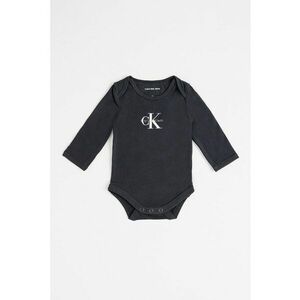 Body din amestec de bumbac cu logo - Alb/Negru imagine