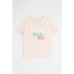 Tricou regular fit cu imprimeu logo - Alb/Verde/Roz prafuit imagine