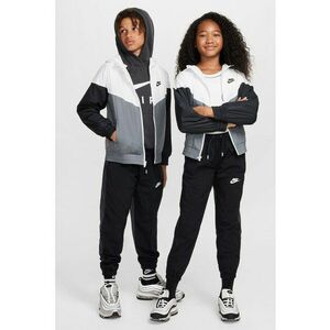 Jacheta cu buzunare cu fermoar si gluga - Alb/Gri/Negru stins imagine