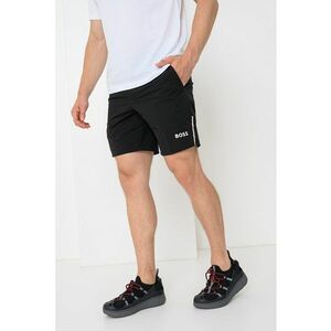 Pantaloni sport scurti cu talie elastica - Alb/Negru/Grej imagine