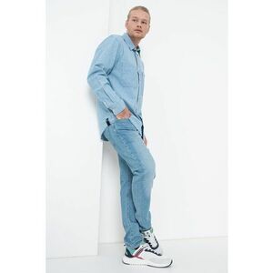 Camasa de denim cu maneci lungi - Albastru deschis imagine