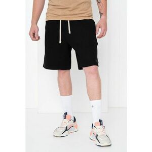 Pantaloni scurti uni cu snur - Negru imagine