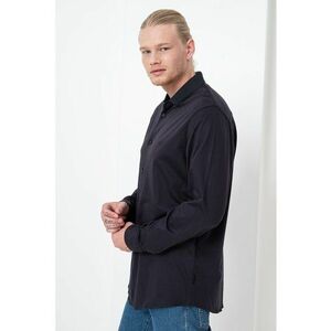 Camasa relaxed fit de bumbac - Gri antracit imagine