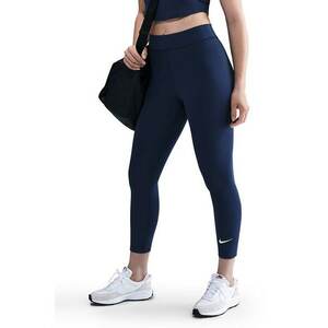 Colanti crop cu talie inalta - Bleumarin imagine