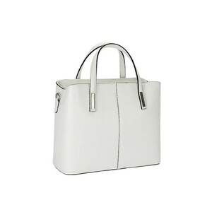 Geanta mare din piele naturala 8922 - Alb - 25x32x14 imagine