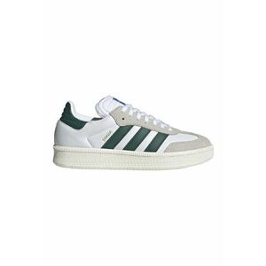 Pantofi sport din piele cu garnituri din piele intoarsa Samba XLG - Alb/Verde/Gri deschis imagine