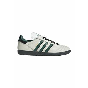 Pantofi sport din piele cu logo Samba - Alb fildes/Negru/Verde inchis imagine