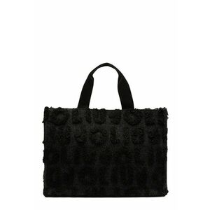 Geanta shopper din amestec de lana - Negru imagine
