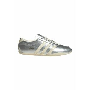 Pantofi sport low-cut din piele cu aspect metalizat Tokyo - Argintiu/Bej deschis imagine