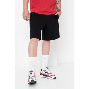 Pantaloni scurti din amestec de bumbac cu snur - Negru imagine