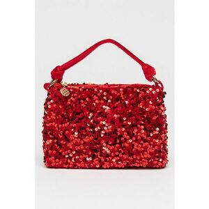 Geanta crossbody cu paiete - Rosu imagine