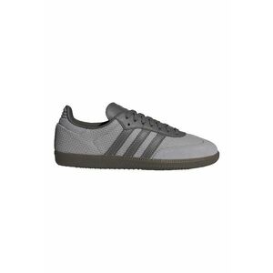 Pantofi sport cu aspect tricotat si garnituri din piele intoarsa Samba - Gri inchis imagine